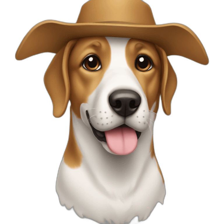 a dog in a hat emoji