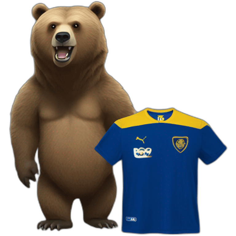 grizzly with Boca Juniors T-Shirt emoji