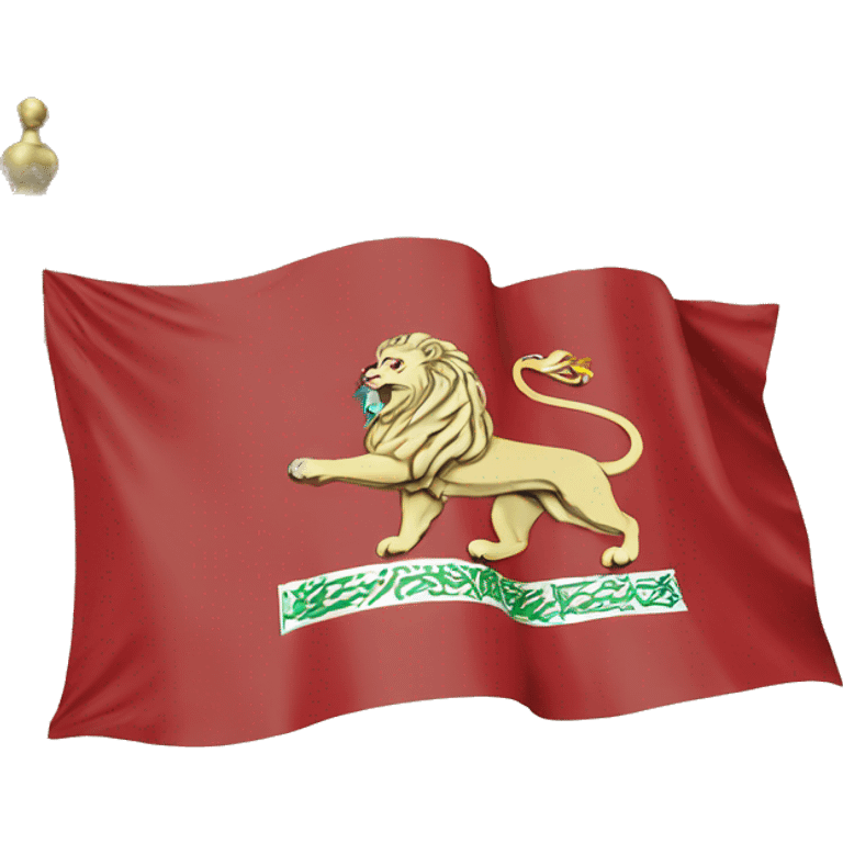 Persian flag with lion emoji