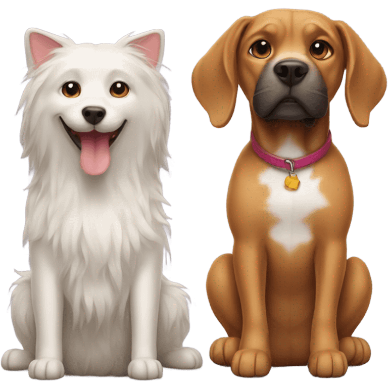 Cat and dog emoji