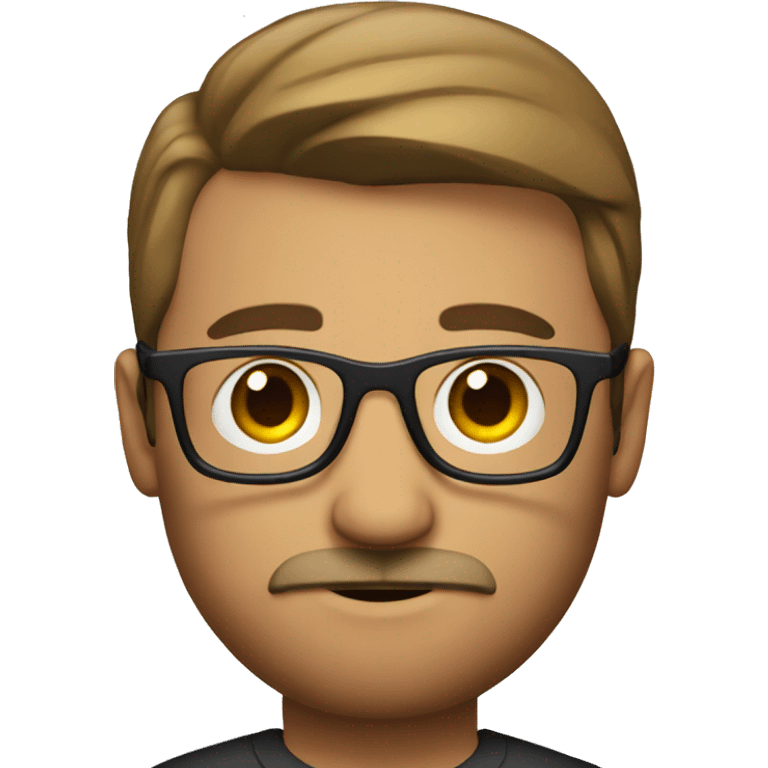 smart man with glasses with little beard emoji