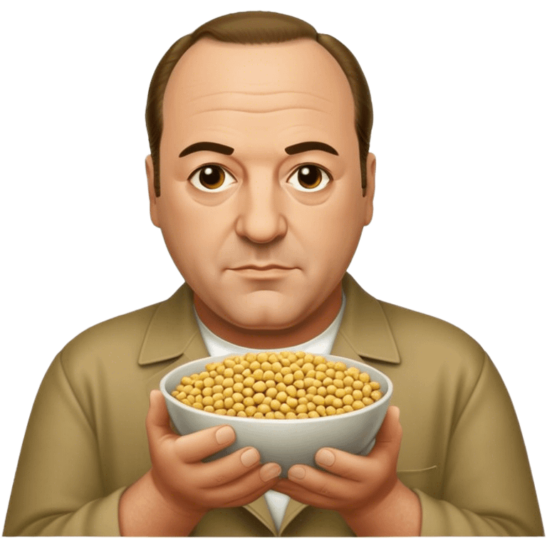 Tony soprano with soybeans emoji