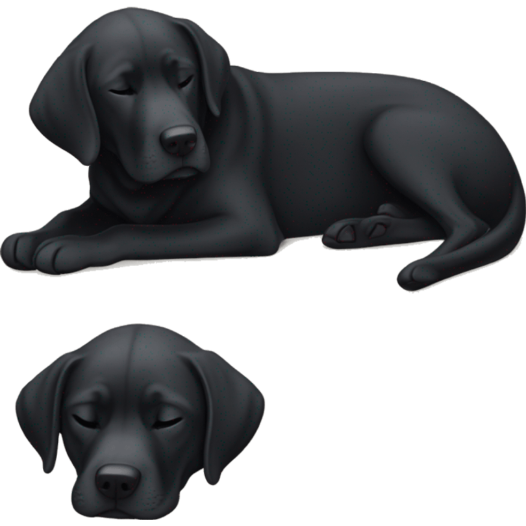 Un labrador noir qui dort emoji