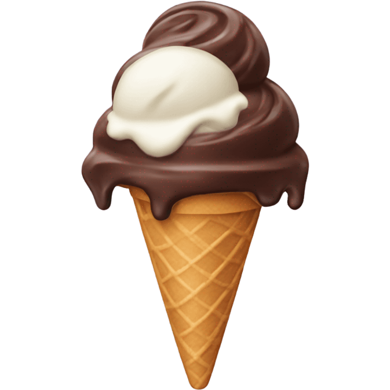 Chocolate ice cream emoji