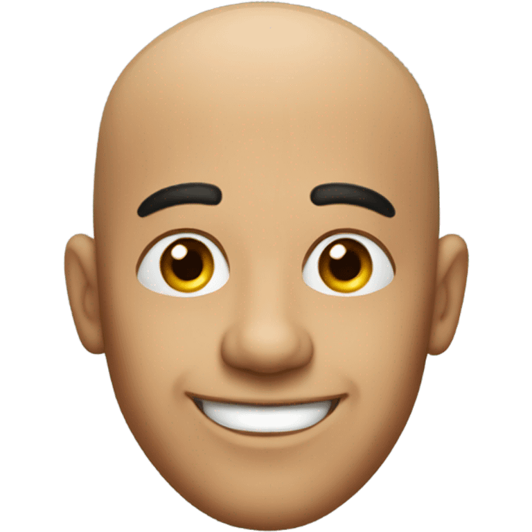 Winking bald Latino man emoji