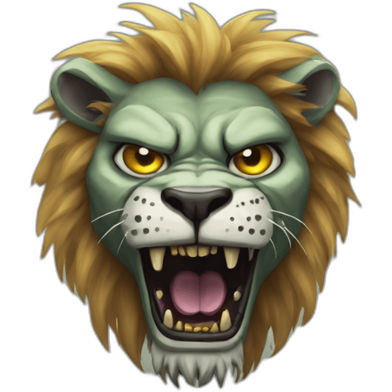 Zombie lion undead emoji