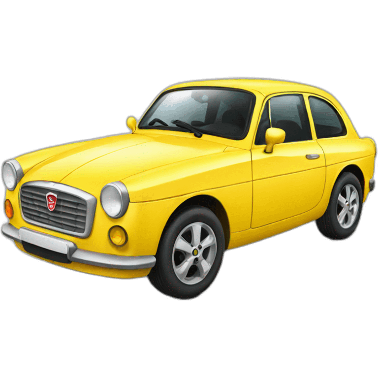 yellow car with 4 headlights called MG emoji