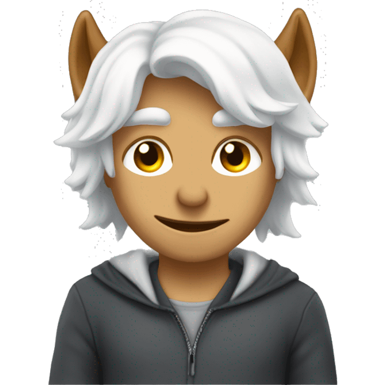 emoji para los  híbridos  (ya sean lobos con ángeles; demonios con lobo; ángeles con demonio) emoji