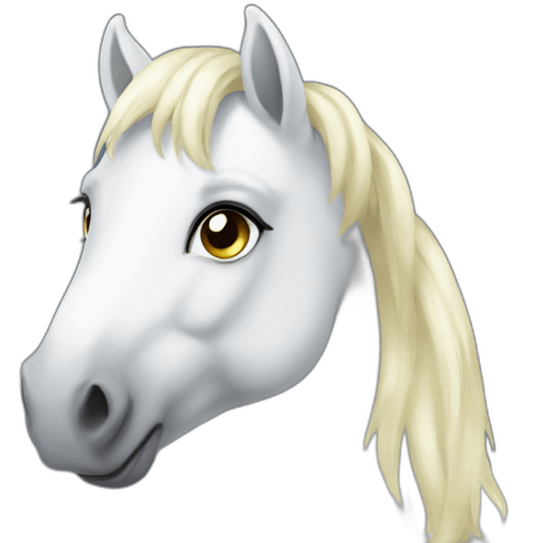 Poney blanc emoji