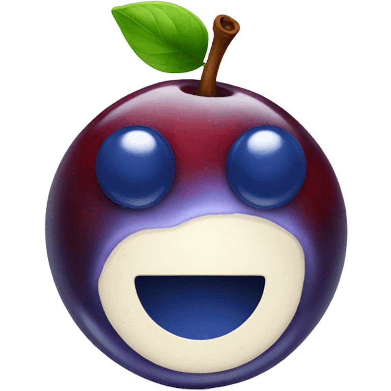 blueberry with cherry emoji