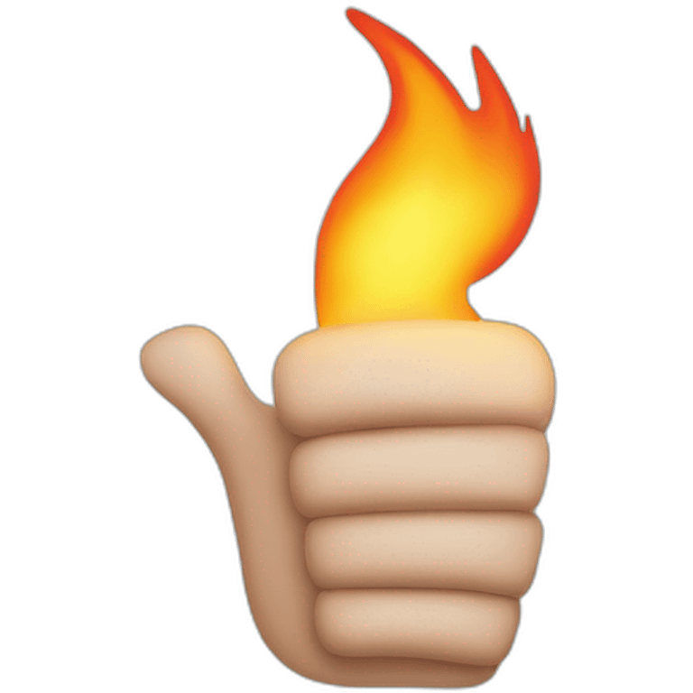 thumb-up-on-fire emoji