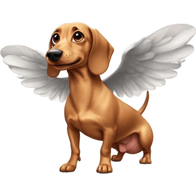 Weiner dog with wings emoji