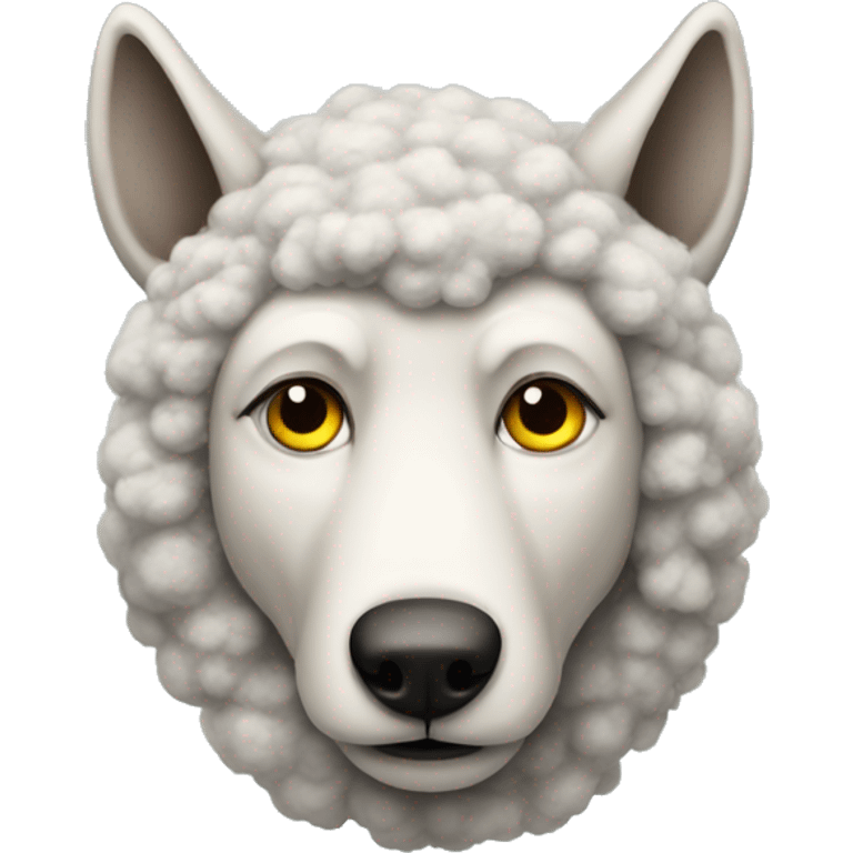 A wolf in sheep's clothing emoji