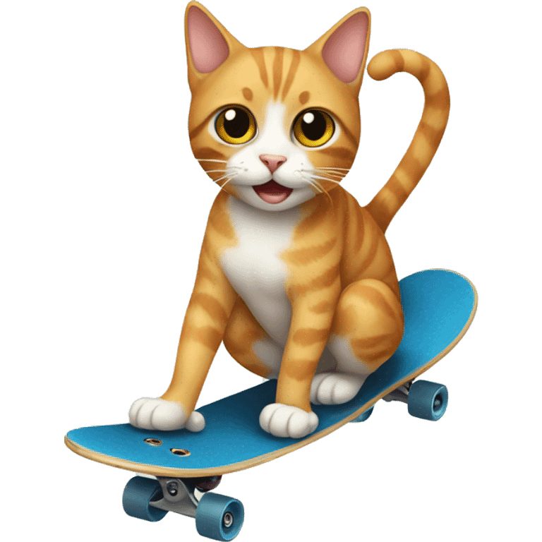 Cat on a skateboard  emoji