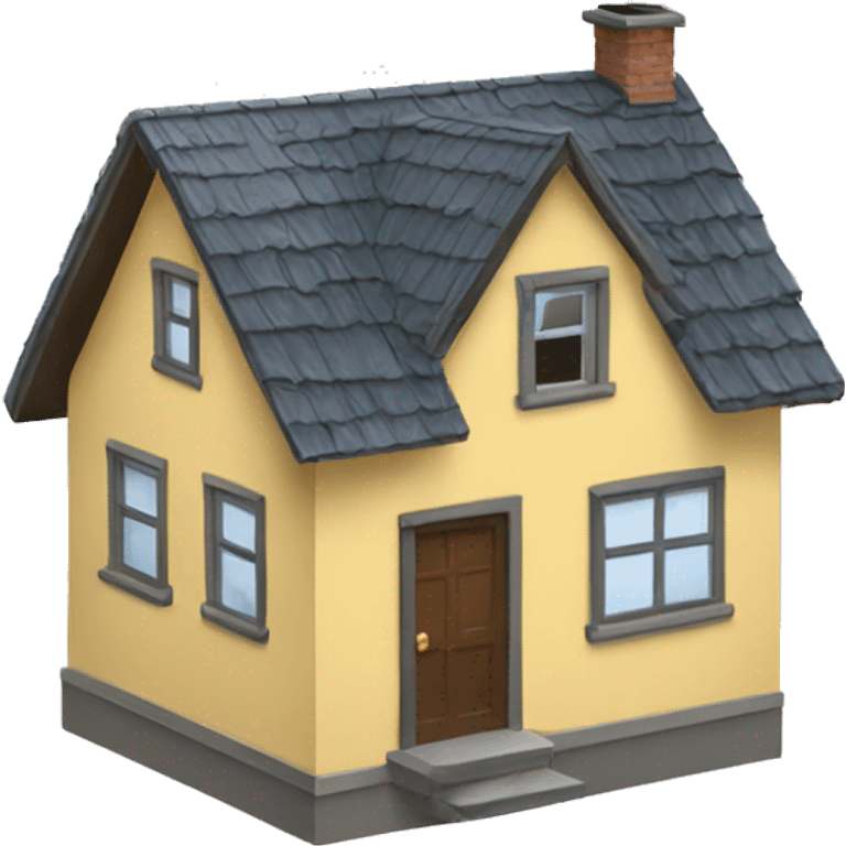 house with roof problems emoji