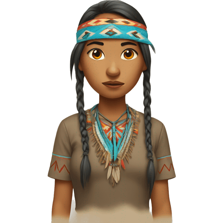 Navajo girl mad emoji