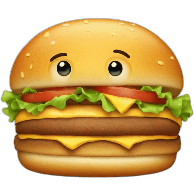 sad burger face emoji