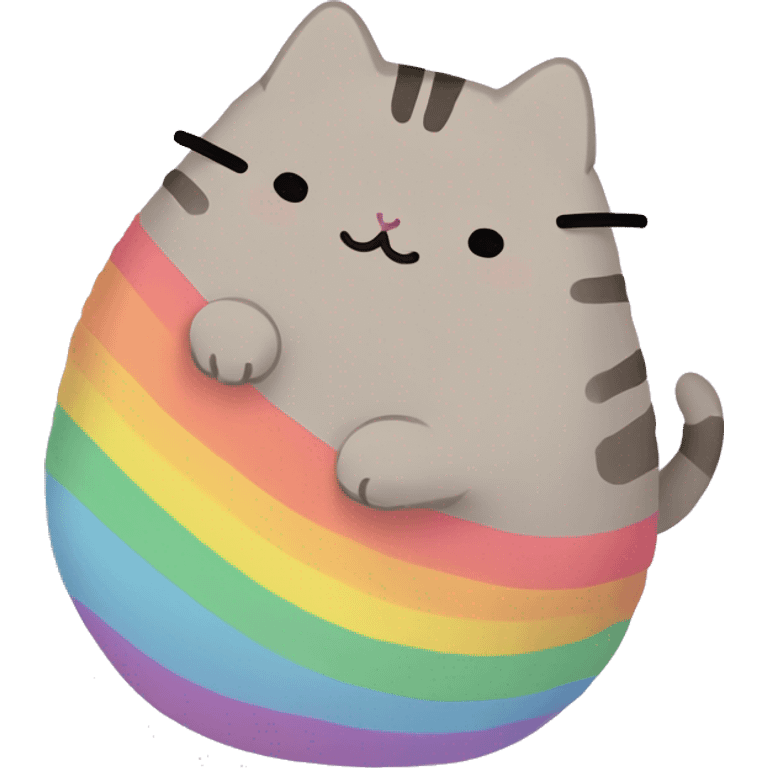  Colorful Rainbow pusheen    emoji