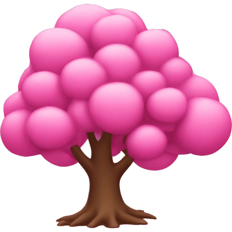 Pink tree emoji