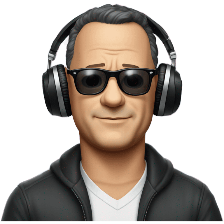 Tom hanks as a DJ emoji