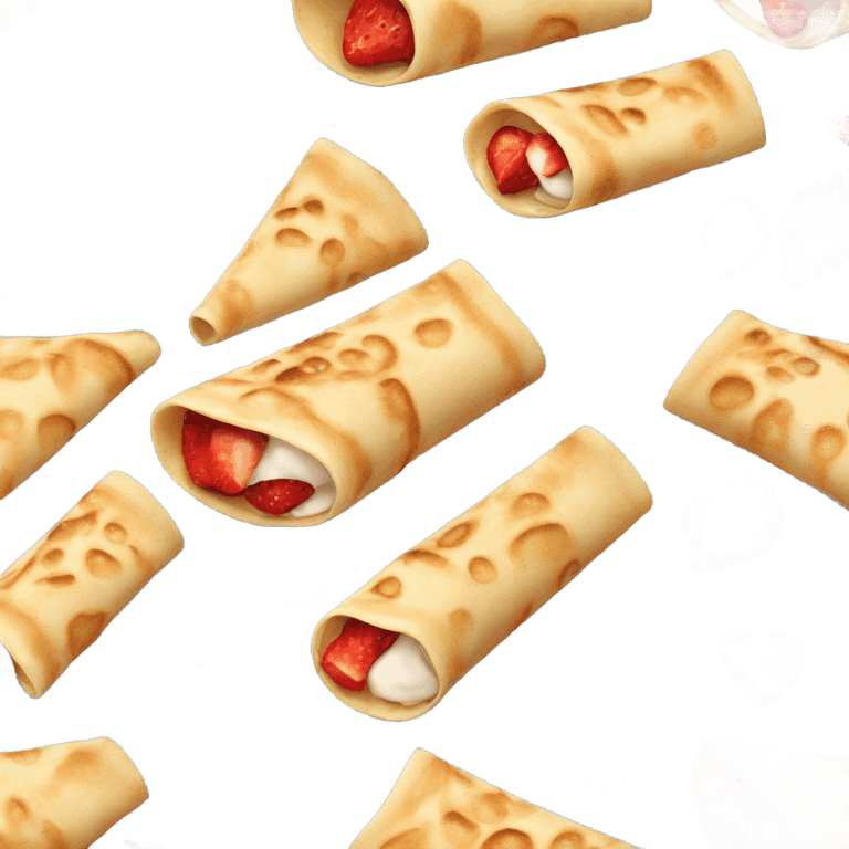 Strawberry crepe emoji