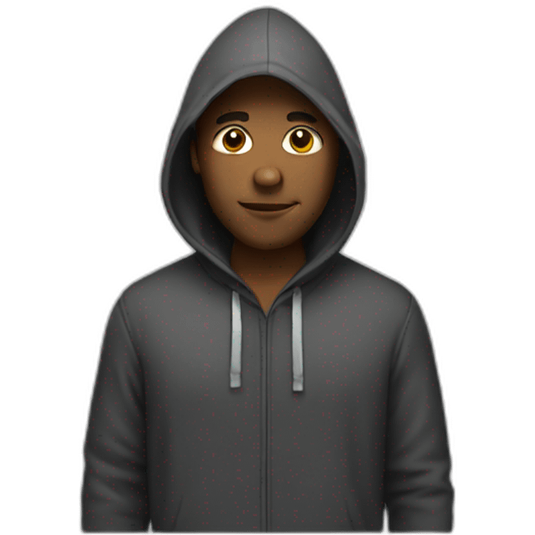 man with a hood emoji