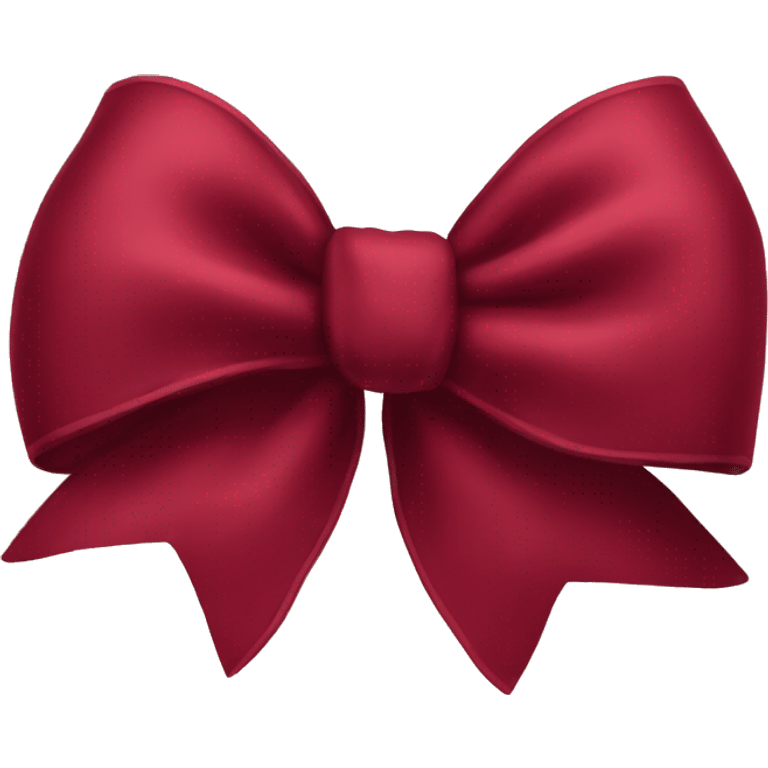 Crimson velvet bow emoji