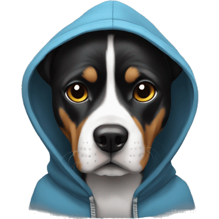 Dog rothweiler in hoodie  emoji