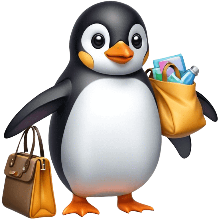 Pinguin with bag emoji