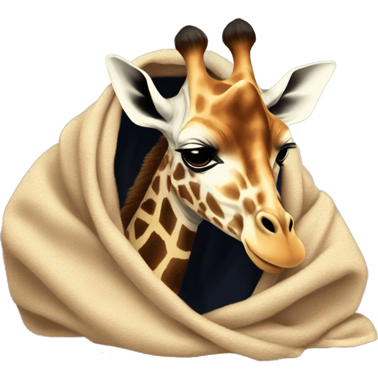 Giraffe aesthetic autumn under the blanket emoji