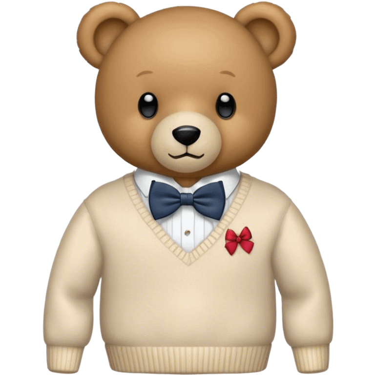 Preppy teddy bear emoji