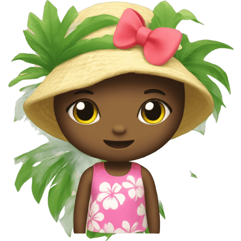 Tropical hello kitty  emoji