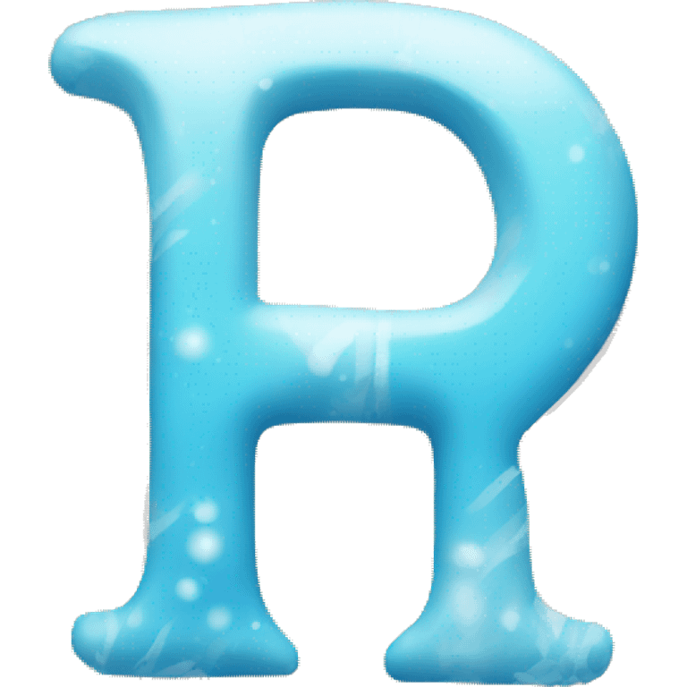 christmas letter H with ice emoji