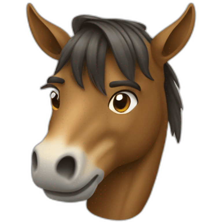 Tete de cheval avec un baton au bout emoji