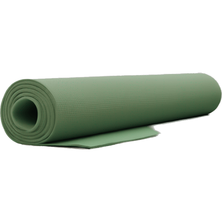 sage green half rolled out yoga mat emoji