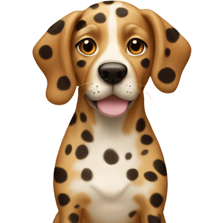 Cheetah print dog emoji