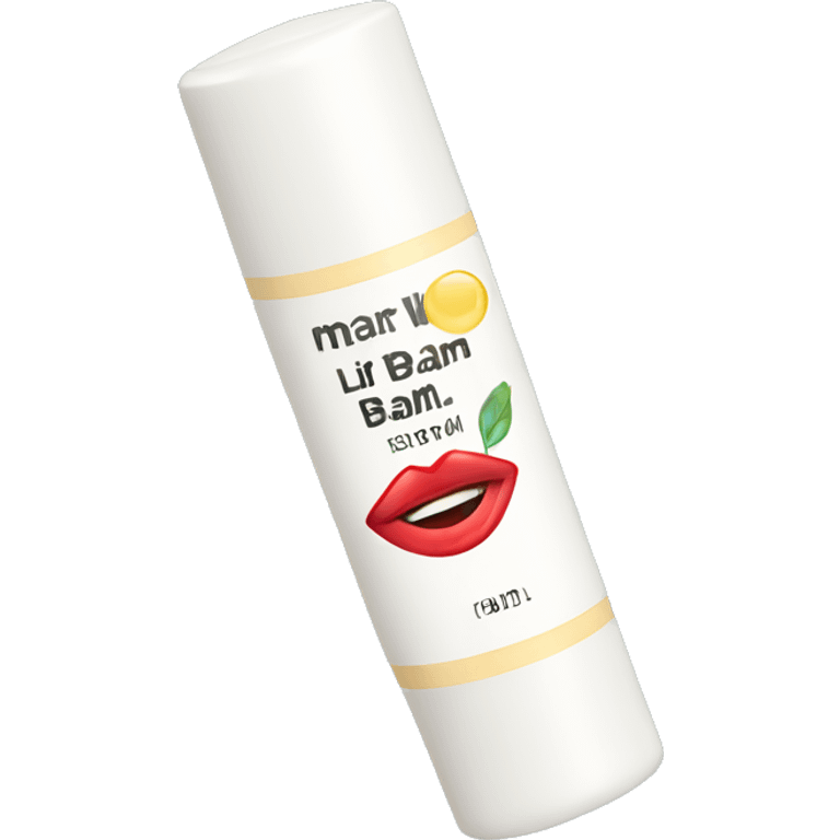 lip balm with label emoji