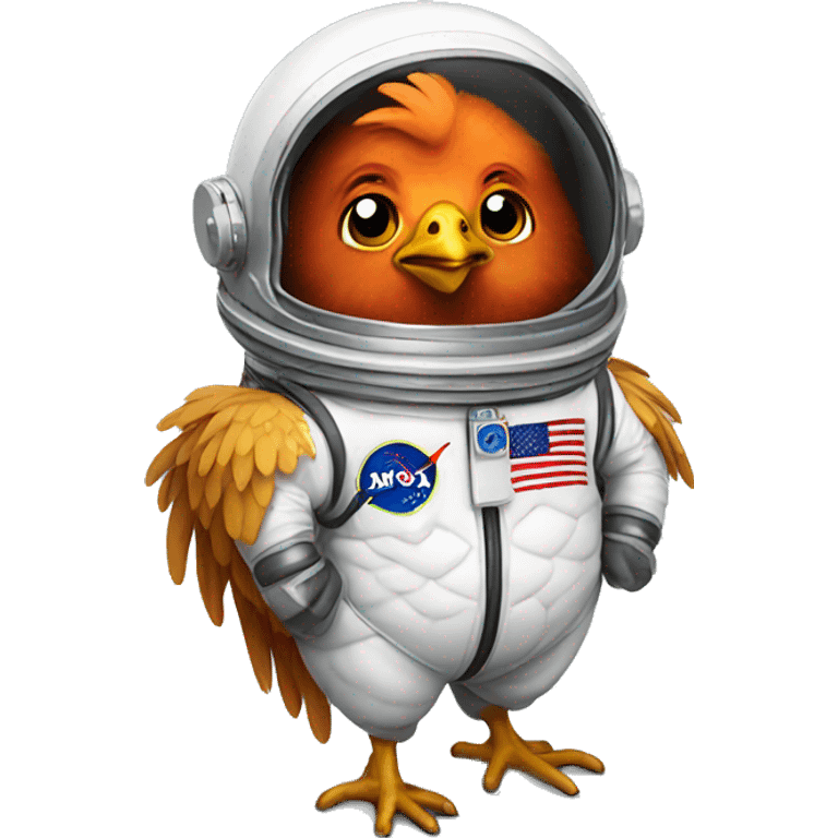 chicken astronaut emoji