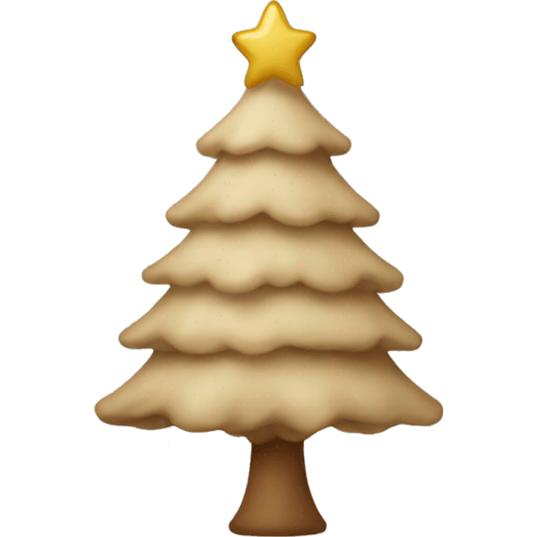 Beige Christmas tree emoji