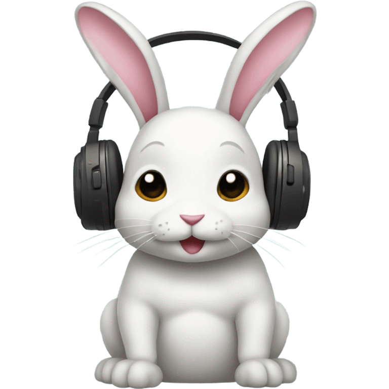 bunnie with headphones emoji