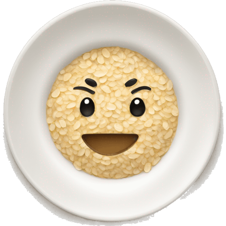 Oatmeal in a plate emoji