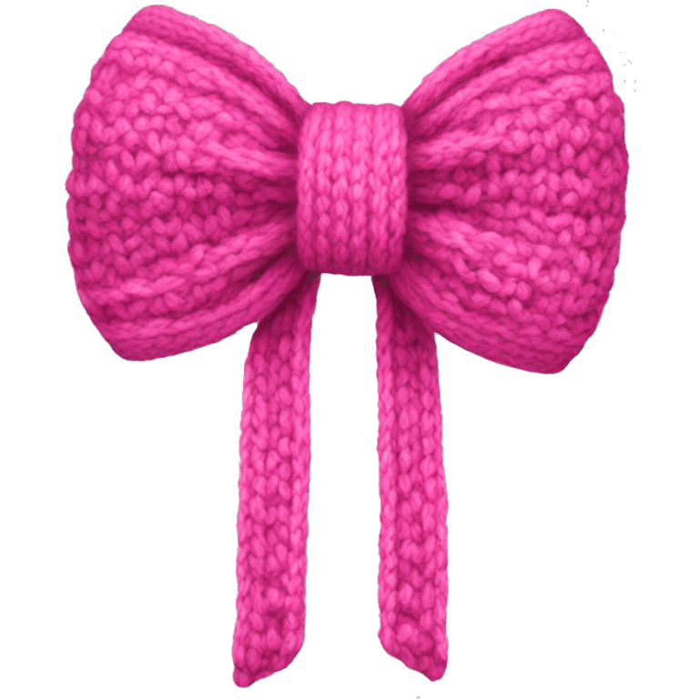 Pink Knitted bow  emoji