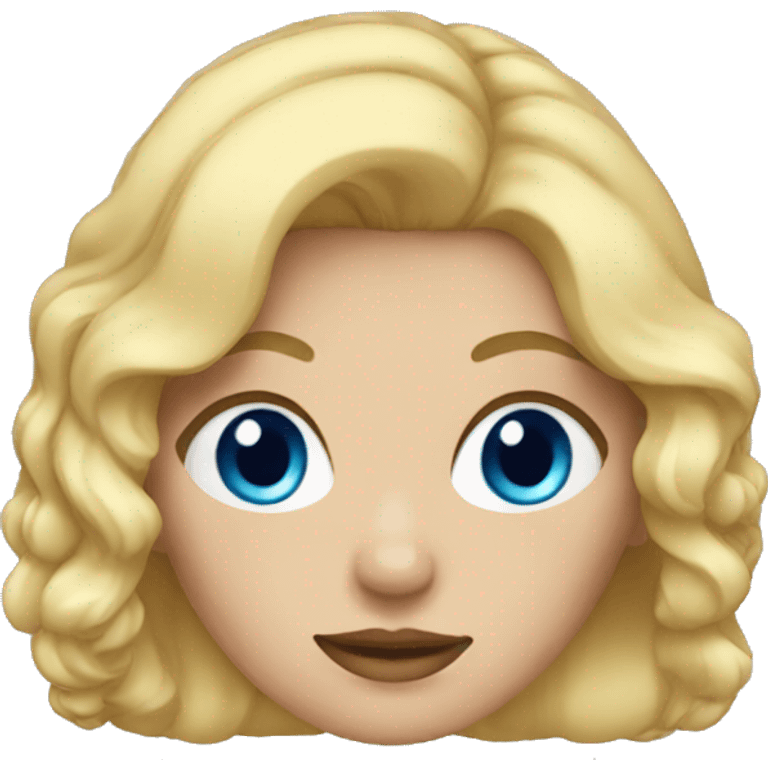 Woman with blue eyes and blond hair emoji