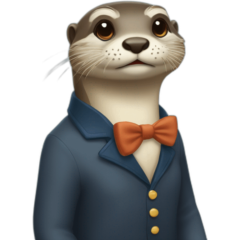 Loutre qui fait un doigt d'honneur emoji