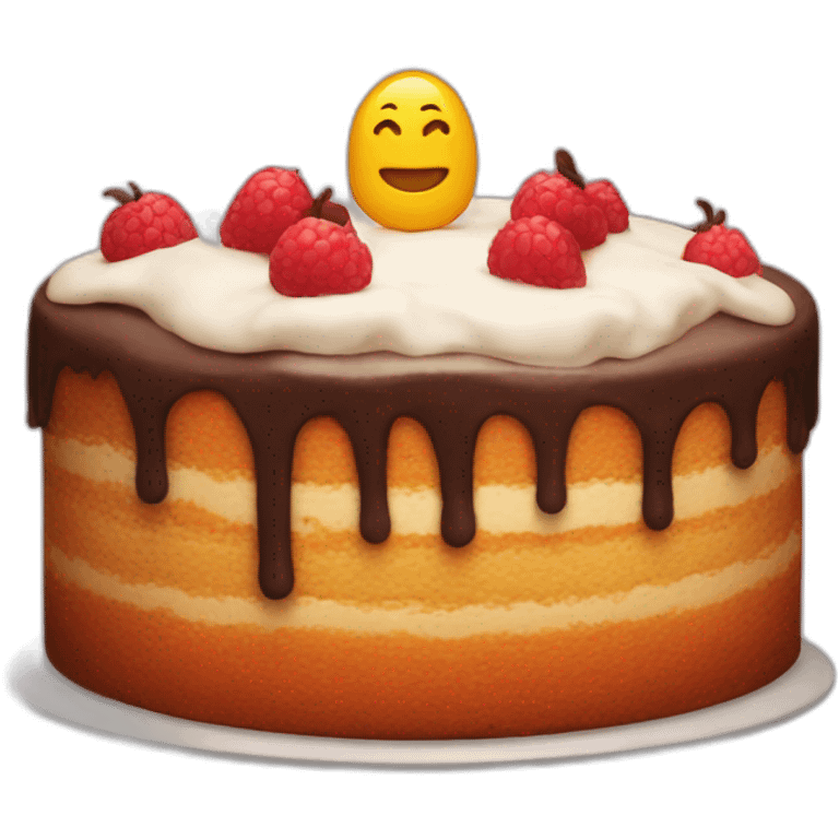 cake with the word Jacob on top emoji