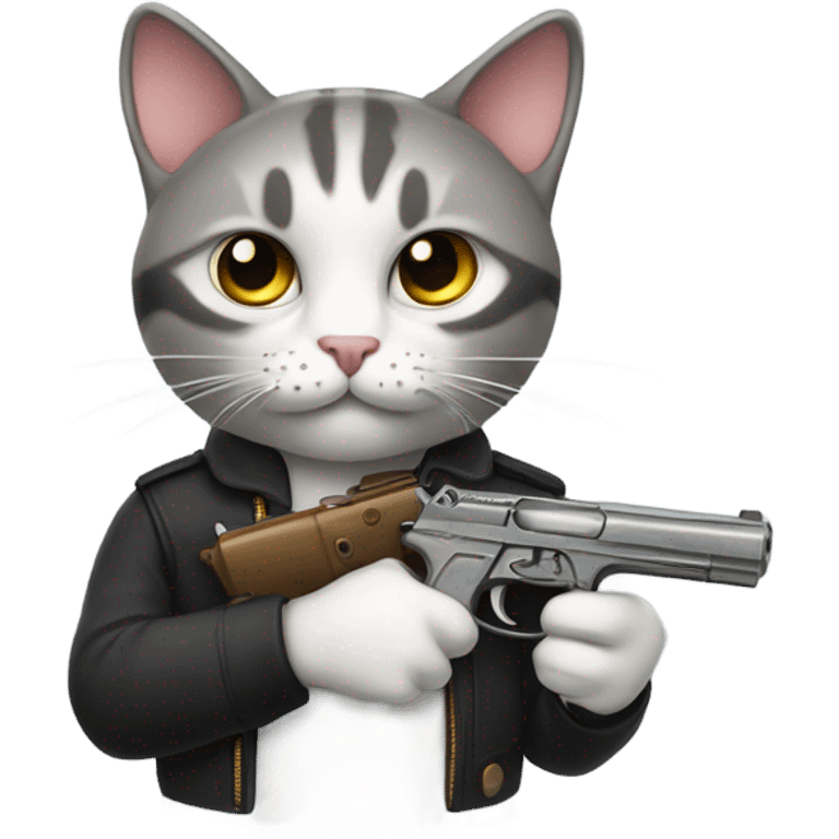 cat with gun emoji