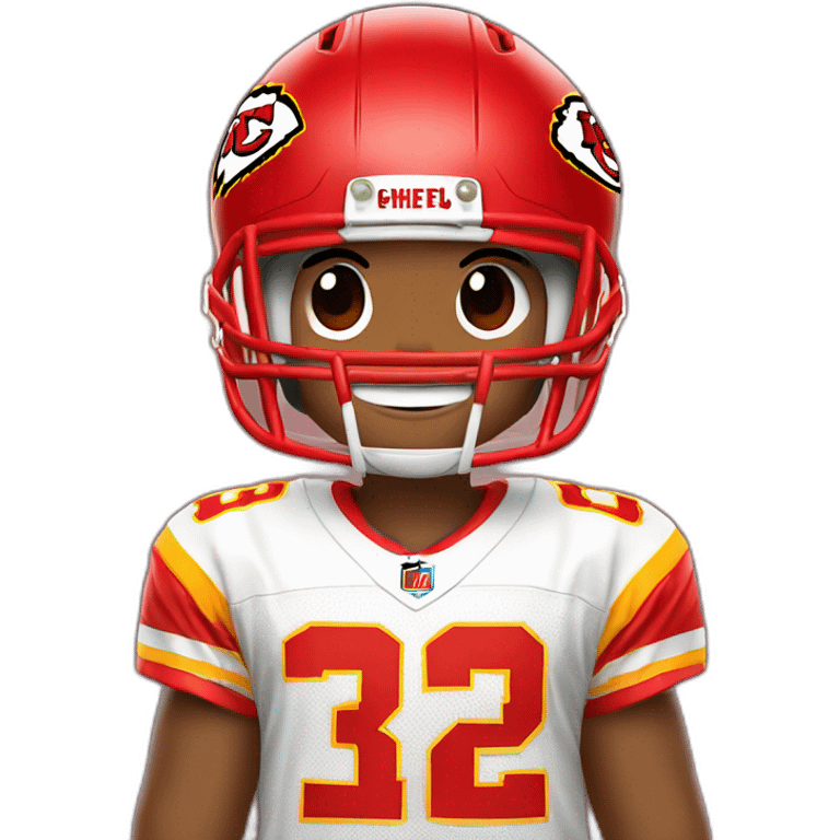 travis kelve in chiefs football jersey emoji