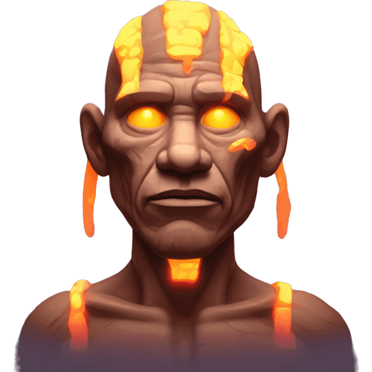 primitive man glowing neon elements emoji