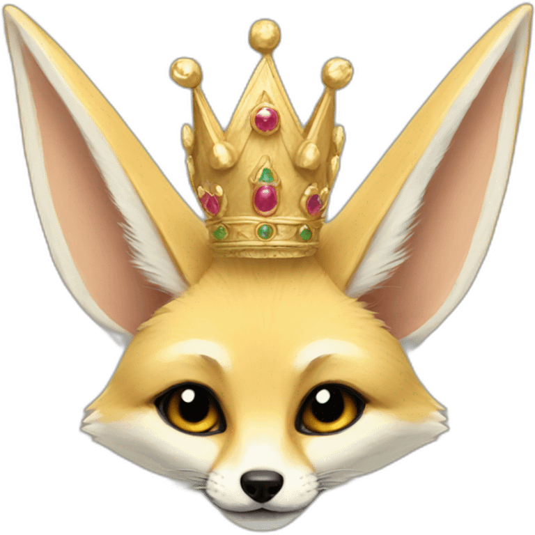 Fennec with a crown emoji