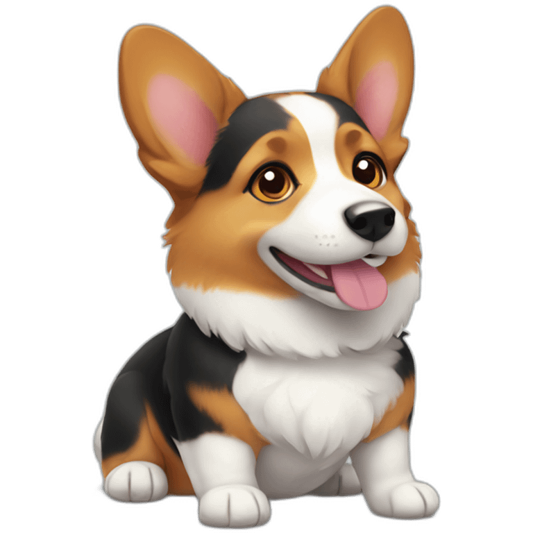 tricolor corgi emoji